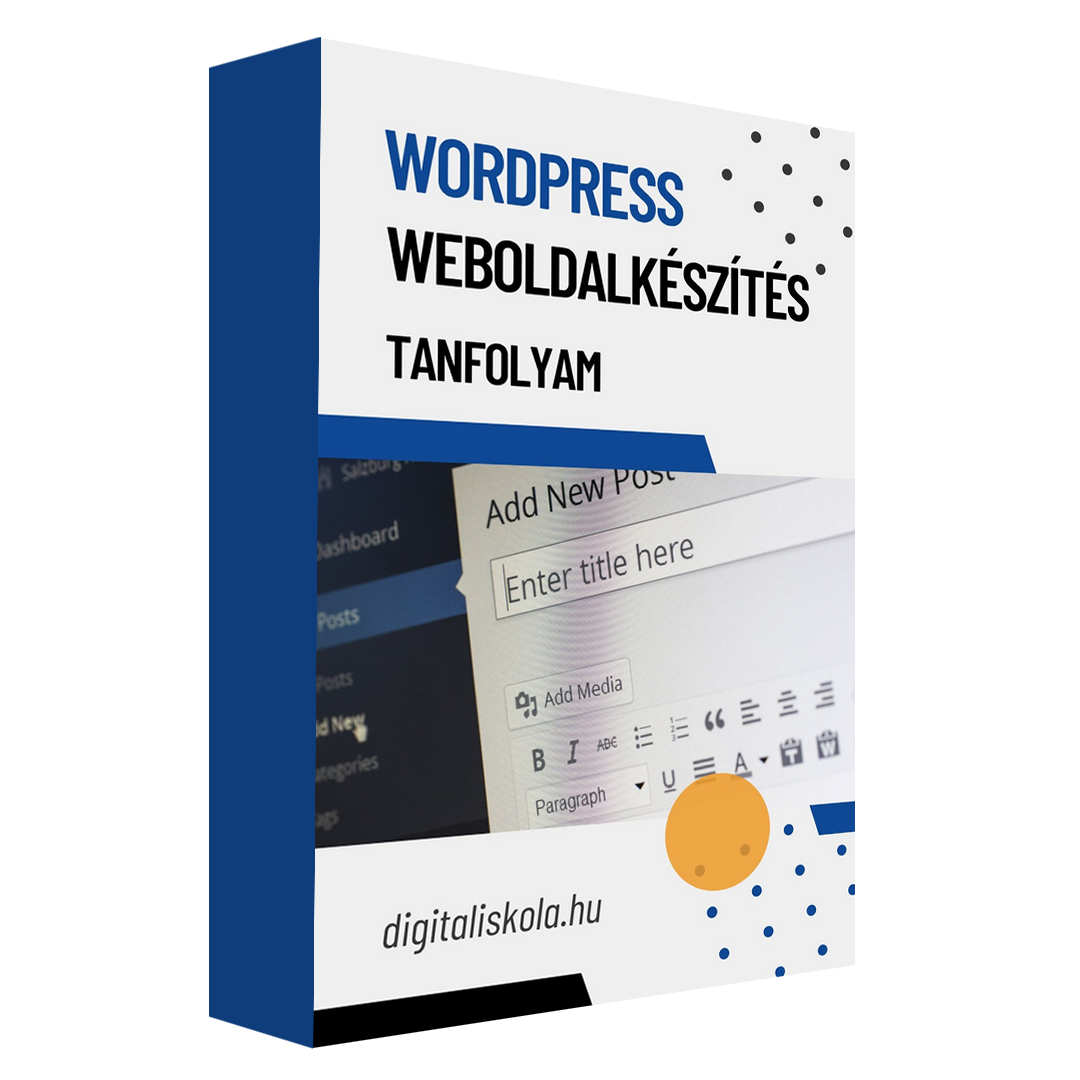 WordPress weboldalkészítés online tanfolyam
